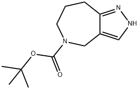 叔-丁基 4,6,7,8-四氢吡唑并[4,3-C]氮杂卓-5(2H)-甲酸基酯 结构式