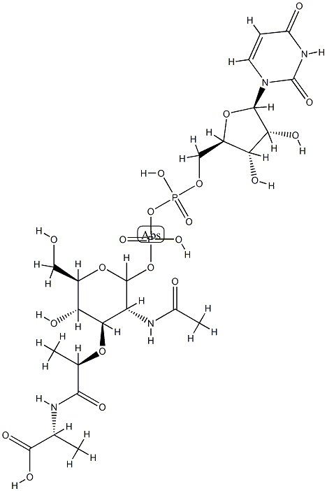 UDP-N-acetylmuramylalanine 结构式
