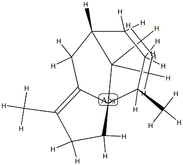 [3aS,(+)]-2,4,5,6,7,8-Hexahydro-1,4α,9,9-tetramethyl-3H-3aα,7α-methanoazulene 结构式