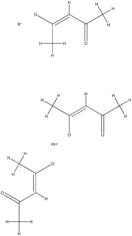 potassium bis(1-acetyl-2-oxopropyl)(pentane-2,4-dionato-O,O')platinate  结构式