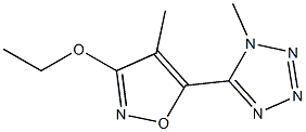 1H-Tetrazole,5-(3-ethoxy-4-methyl-5-isoxazolyl)-1-methyl-(9CI) 结构式