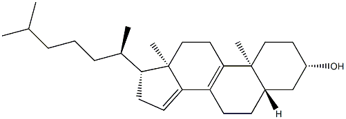 5α-Cholesta-8,14-dien-3β-ol 结构式