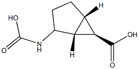 Bicyclo[3.1.0]hexane-6-carboxylic acid, 2-(carboxyamino)-, (1R,5S,6R)-rel-[partial]- (9CI) 结构式