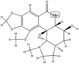 4,12β-Dihydro-5α-hydroxy-11-methoxy-1-methyl-9,10-methylenebisoxylycorenan-7-one 结构式