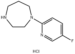 1-(5-氟吡啶-2-基)-1,4-重氮基庚环二盐酸 结构式