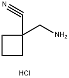 1-(氨基甲基)环丁甲腈盐酸 结构式