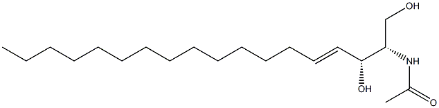 N-ACETOYL-D-ERYTHRO-SPHINGOSINE;C2 CERAMIDE (D18:1/2:0) 结构式