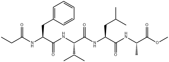3-Phenyl-N-propionyl-L-Ala-L-Val-L-Leu-L-Ala-OMe 结构式
