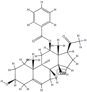 12β-(Benzoyloxy)-3β,8,14β-trihydroxypregn-5-en-20-one 结构式