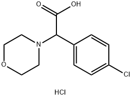 2-(4-氯苯基)-2-吗啉代乙酸盐酸 结构式