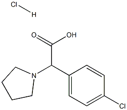 2-(4-氯苯基)-2-(吡咯烷-1-基)乙酸盐酸 结构式