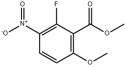 甲基 2-氟-6-甲氧基-3-硝基苯酸盐 结构式