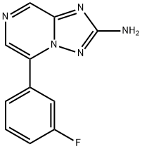 5-(3-氟苯基)-[1,2,4]三唑并[1,5-A]吡嗪-2-胺 结构式
