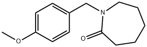 1-(4-甲氧苄基)吖庚环-2-酮 结构式