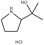 2-(吡咯烷-2-基)丙烷-2-醇盐酸 结构式