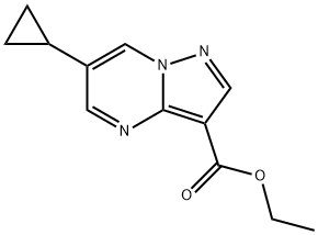 乙基 6-环丙基吡唑并[1,5-A]嘧啶-3-甲酸基酯 结构式