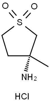 (R)-3-氨基-3-甲基四氢噻吩 1,1-二氧化盐酸 结构式