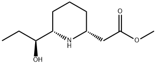 (2R)-6β-[(S)-1-Hydroxypropyl]-2β-piperidineacetic acid methyl ester 结构式
