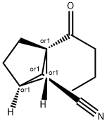 1,3a-Methano-3aH-indene-8-carbonitrile,octahydro-4-oxo-,(1-alpha-,3a-alpha-,7a-bta-,8S*)-(9CI) 结构式