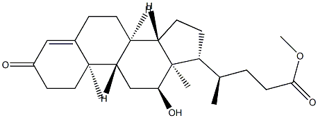 12α-Hydroxy-3-oxochol-4-en-24-oic acid methyl ester 结构式
