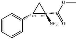 Cyclopropanecarboxylic acid, 1-amino-2-phenyl-, methyl ester, (1R,2S)-rel- 结构式