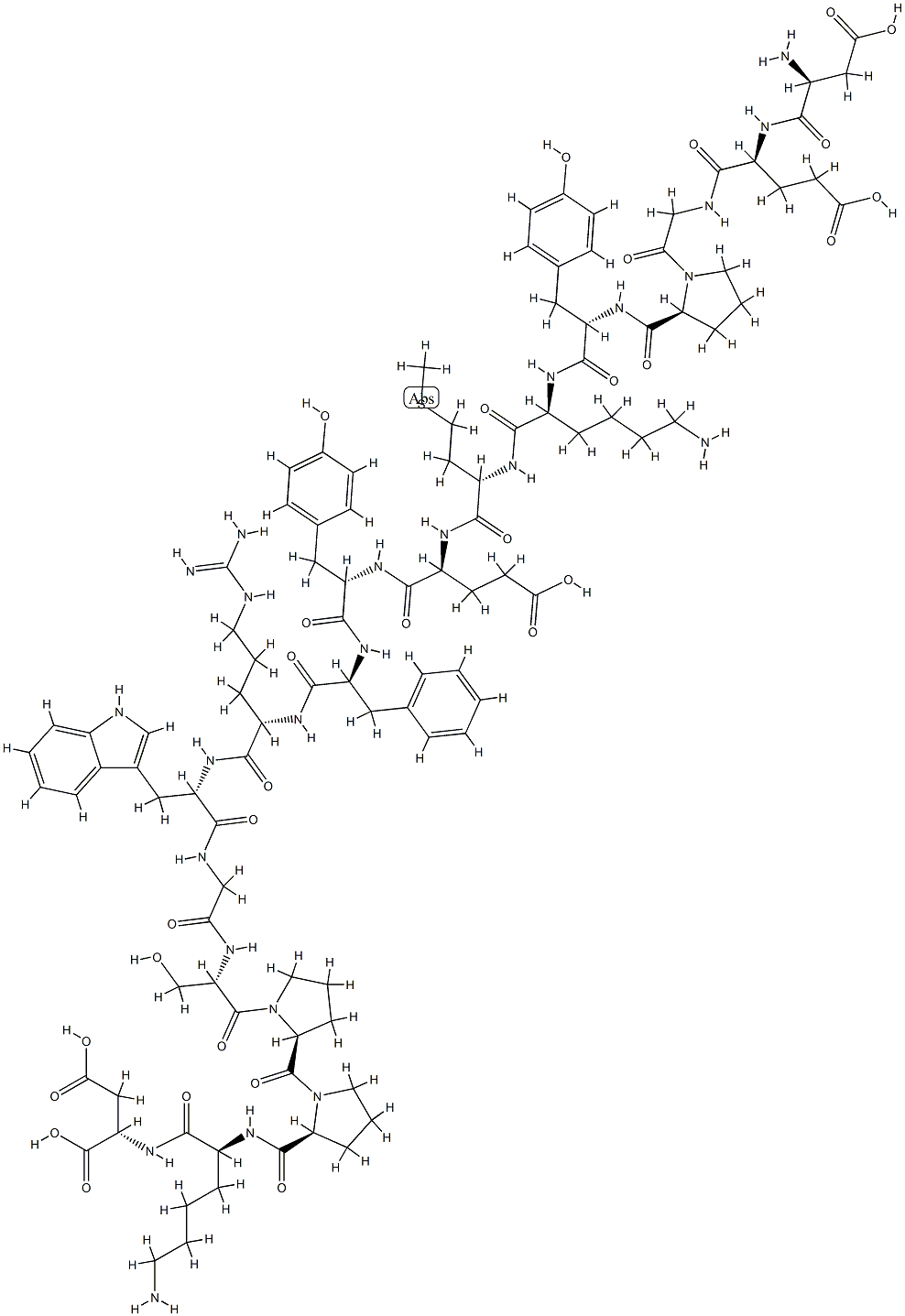 ASP-GLU-GLY-PRO-TYR-LYS-MET-GLU-TYR-PHE-ARG-TRP-GLY-SER-PRO-PRO-LYS-ASP 结构式