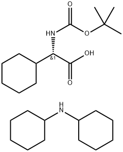 BOC-L-环己基甘氨酸二环己胺盐 结构式