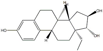 13-Ethylgona-1,3,5(10)-triene-3,16α,17β-triol 结构式