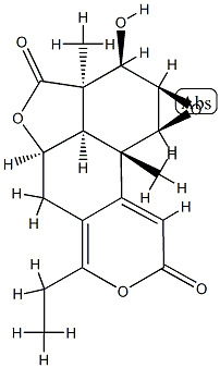 (1aR)-1aβ,2a,4aβ,4bβ,5,9cβ-Hexahydro-2α-hydroxy-2aβ,9bα-dimethyl-6-ethyl-2H,3H-furo[2',3',4':4,5]oxireno[7,8]naphtho[2,1-c]pyran-3,8(9bH)-dione 结构式