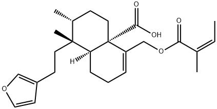 (1R)-1α-[2-(3-Furyl)ethyl]-1,2,3,4,4a,7,8,8aβ-octahydro-1,2β-dimethyl-5-[[[(Z)-2-methyl-1-oxo-2-butenyl]oxy]methyl]-4aβ-naphthalenecarboxylic acid 结构式