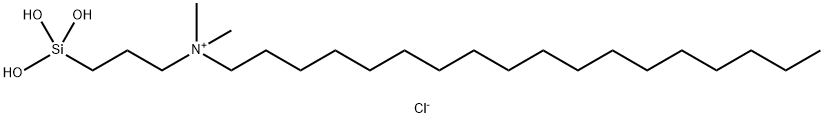 十八烷基二甲基(3-三羟基硅丙基)氨基盐酸盐 结构式