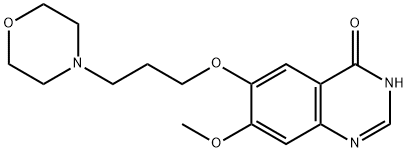7-甲氧基-6-(3-吗啉-4-基丙氧基)喹唑啉-4(3H)-酮 结构式
