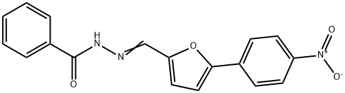 (E)-N-((5-(4-nitrophenyl)furan-2-yl)methylene)benzohydrazide 结构式