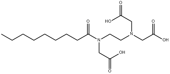 N-(2-(双(羧甲基)氨基]乙基)-N-(1-氧代壬基)甘氨酸 结构式