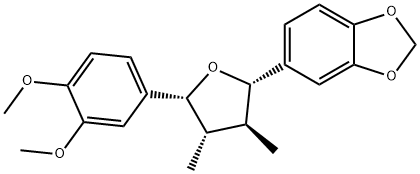5-[(2S)-5α-(3,4-Dimethoxyphenyl)tetrahydro-3β,4α-dimethylfuran-2α-yl]-1,3-benzodioxole 结构式