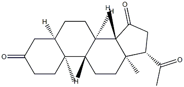 5β-Pregnane-3,15,20-trione 结构式