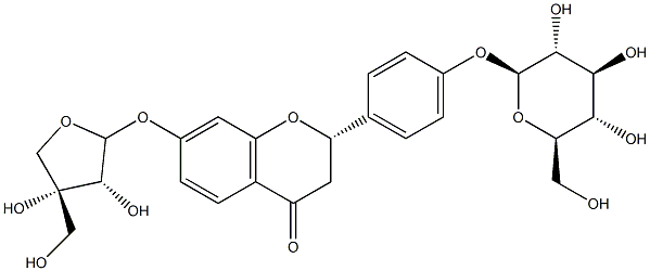 甘草苷元-7-O-D-芹糖-4'-O-D-葡萄糖苷 结构式