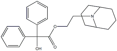 α-Hydroxy-α-phenylbenzeneacetic acid 2-(9-azabicyclo[3.3.1]nonan-9-yl)ethyl ester 结构式