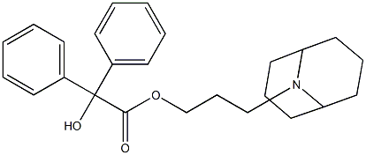 α-Hydroxy-α-phenylbenzeneacetic acid 3-(9-azabicyclo[3.3.1]nonan-9-yl)propyl ester 结构式