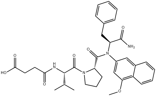 Suc-Val-Pro-Phe-4MβNA 结构式