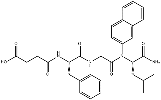 Suc-Phe-Gly-Leu-βNA 结构式