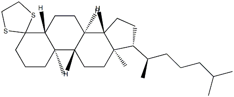 4,4-Ethylenedithio-5α-cholestane 结构式