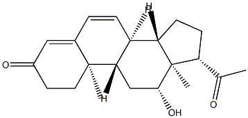 12β-Hydroxypregna-4,6-diene-3,20-dione 结构式