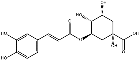 (-)-5-咖啡酰奎宁酸 结构式