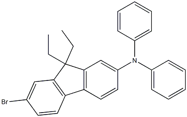 7-溴-9,9-二乙基-N,N-二苯基-9H-芴-2-胺 结构式