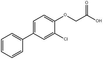 2-(2-氯-4-苯基苯氧基)乙酸 结构式