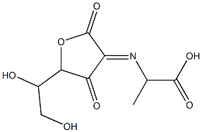 L-threo-3-Hexulosonic  acid,  2-[(1-carboxyethyl)imino]-2-deoxy-,  -gamma--lactone,  radical  ion(1-)  (9CI) 结构式