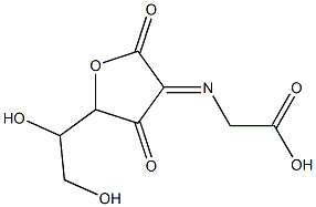 L-threo-3-Hexulosonic  acid,  2-[(carboxymethyl)imino]-2-deoxy-,  -gamma--lactone,  radical  ion(1-)  (9CI) 结构式