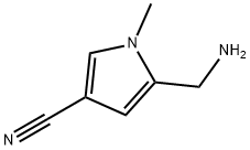 1H-Pyrrole-3-carbonitrile,5-(aminomethyl)-1-methyl-(9CI) 结构式
