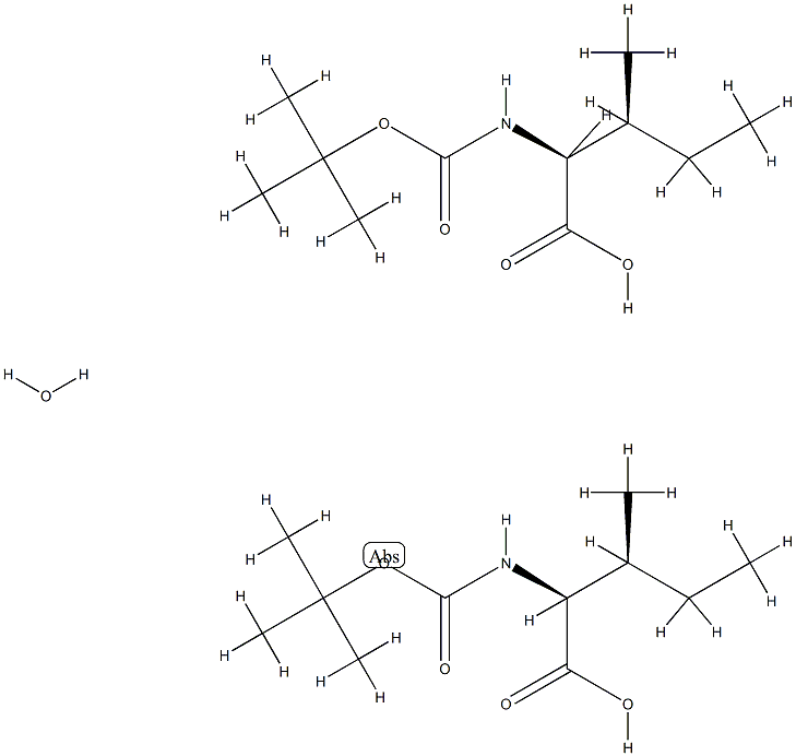 N-BOC-L-异亮氨酸 半水合物 结构式